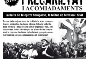Terrassa: Charla sobre las luchas de Telepizza Zaragoza, la Mutua de Terrassa y SEAT
