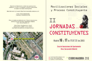 Madrid 16 y 17 de marzo: II Jornadas Constituyentes