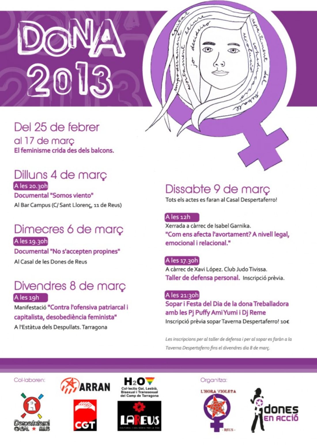 Actos en Reus por el 8 de marzo, día de la mujer trabajadora