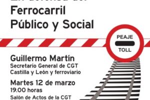 Acto público en Burgos en defensa del ferrocarril público y social