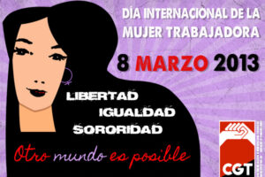 8 de Marzo: Eventos de CGT en el estado español