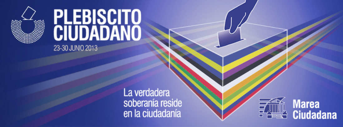 Marea Ciudadana convoca un Plebiscito Ciudadano del día 23 al 30 de Junio 2013