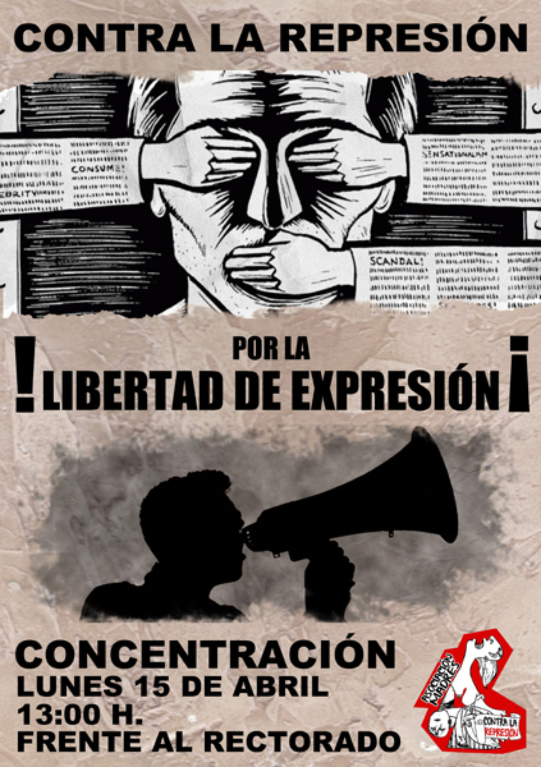 Concentración: «Contra la represión, por la libertad de expresión»