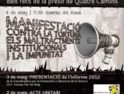 Manifestación contra la tortura, los maltratos institucionales y la impunidad, el 4 de mayo en Barcelona