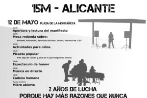 15M Alacant: 12 de mayo-2 años de movilización