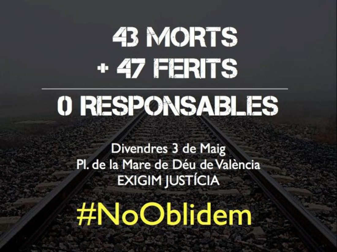 3-M Valencia: Concentración Asociación de Víctimas del Metro 3 de Julio