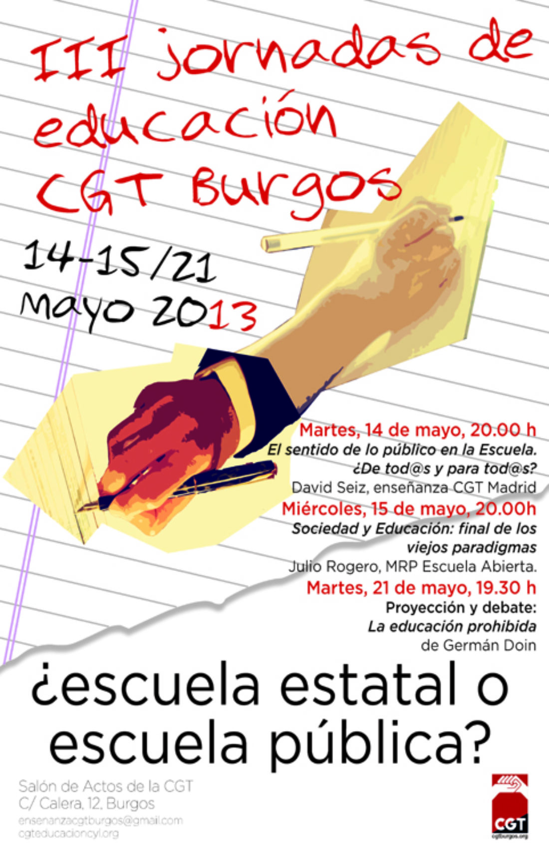 III jornadas de educación CGT Burgos