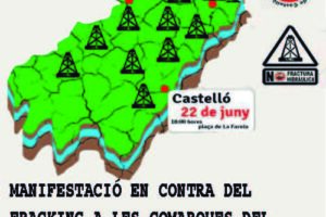Manifestación en contra del fracking en las Comarcas del Norte de Castellón