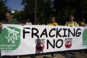Manifestación «fracking NO» en Castellón