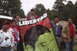 Conferencia de prensa de los Solidarios de la Voz del Amate tras su liberación