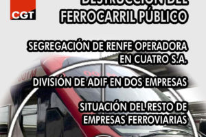 CGT Murcia en defensa del ferrocarril público y el empleo