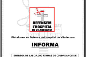 Entrega de las 27.000 firmas recogidas en defensa del Hospital de Viladecans