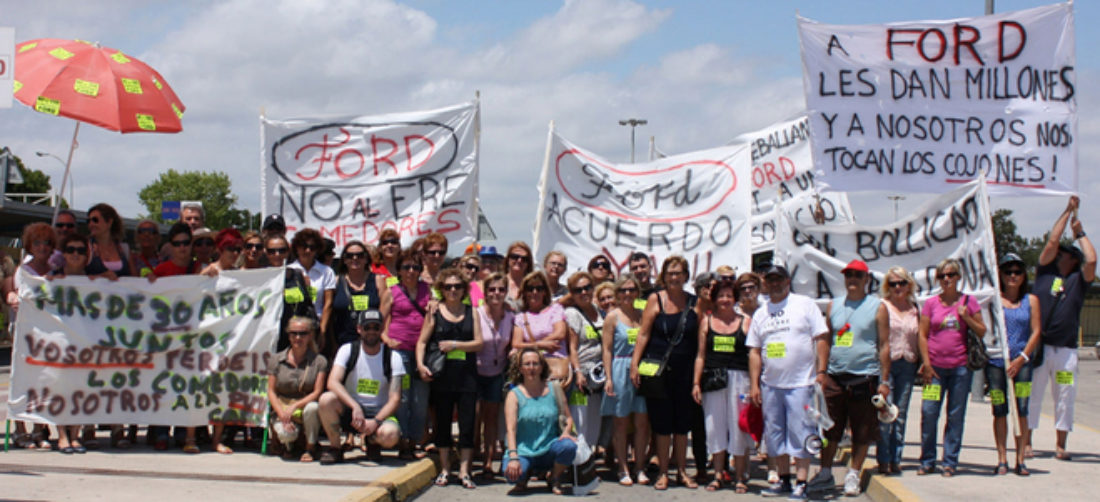15-n Almussafes: Nuevas concentraciones de las plantillas de Acciona FS y de Sodexo en protesta por el intento de las contratas y de Ford de precarizar todavía más las condiciones laborales