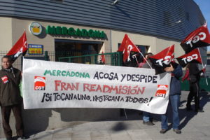 Concentración ante Mercadona en Madrid para exigir la readmisión de Fran