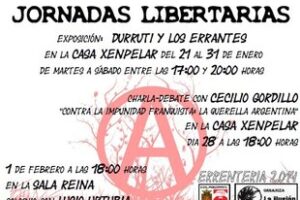 Jornadas Libertarias en Errenterria. Del 21 de enero al 1 de febrero