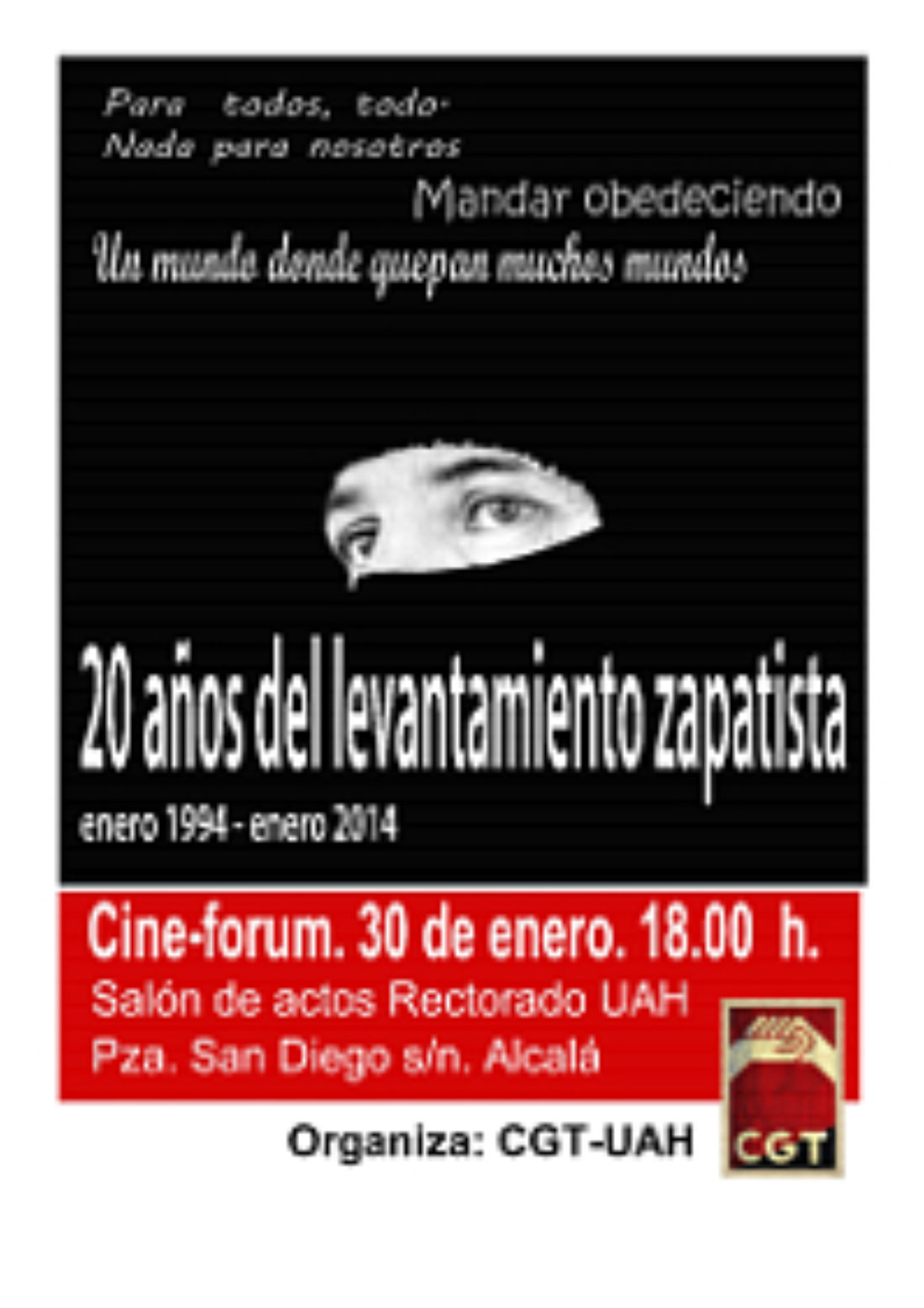 Cine-forum «20 años del levantamiento zapatista en Chiapas»