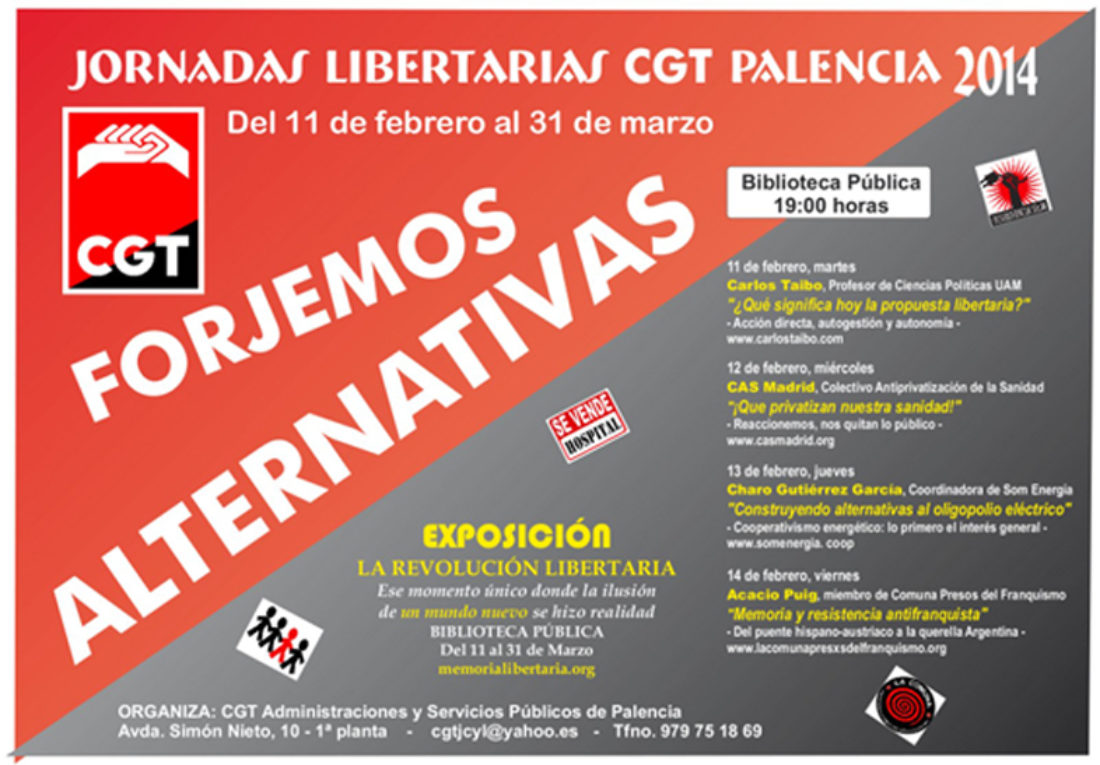 Jornadas Libertarias Palencia 2014: «Forjemos Alternativas»
