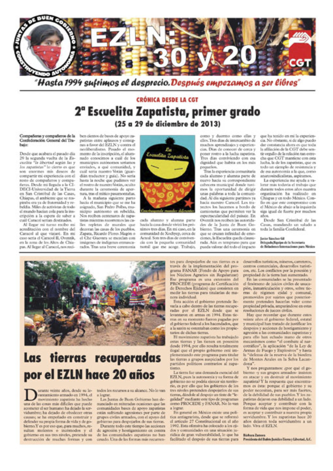 EZLN: 30 y 20 – enero 2014
