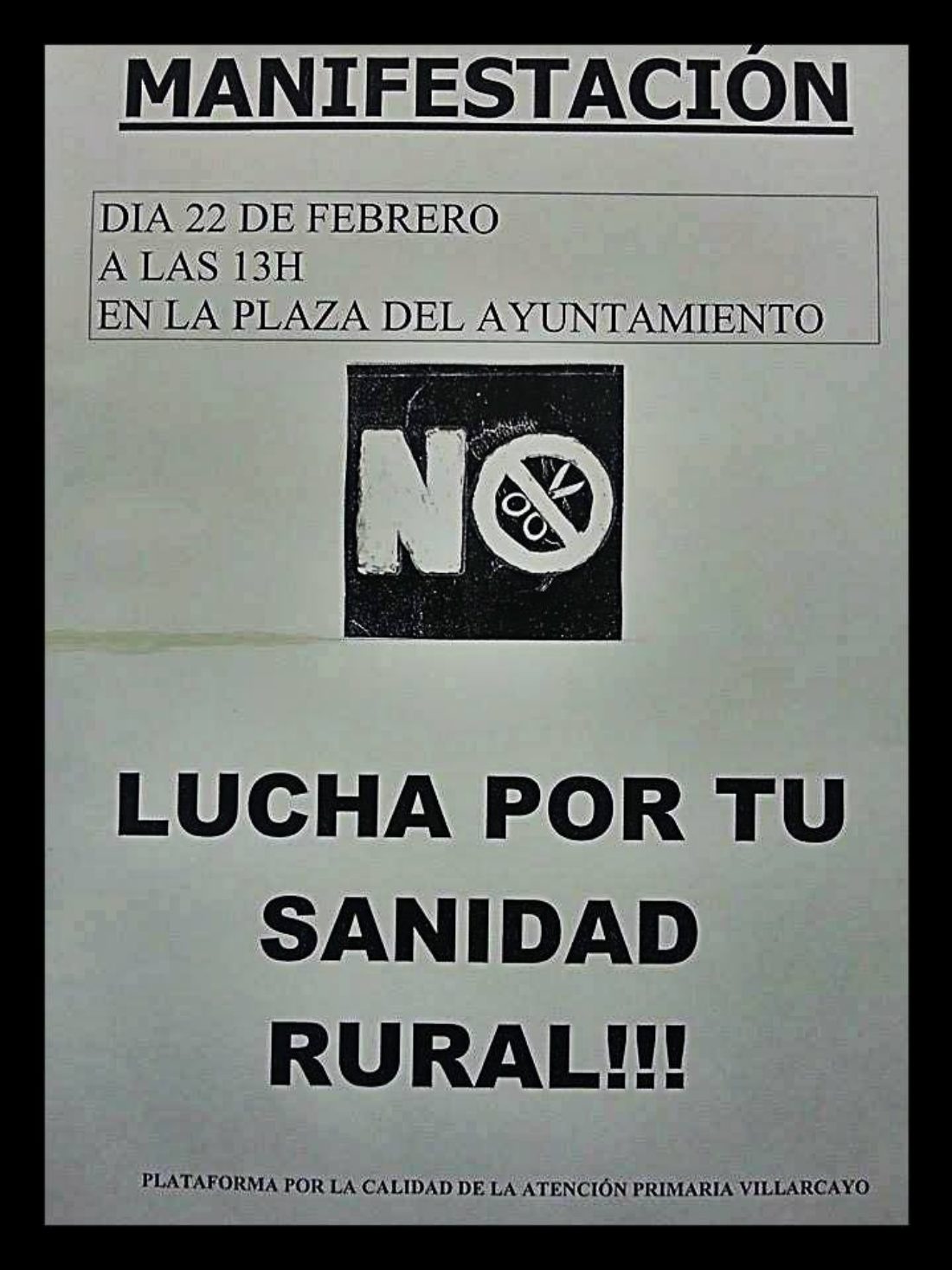 22F: Manifestación en Villarcayo contra los recortes Sanitarios Rurales