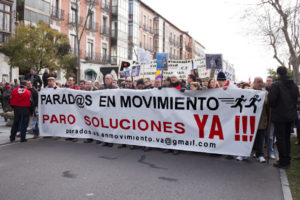Manifestación de Parados en Movimiento y brutal actuación de la policía en Valladolid