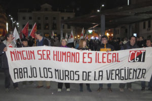 [Fotos] CGT se moviliza en Alacant contra las muertes en las fronteras