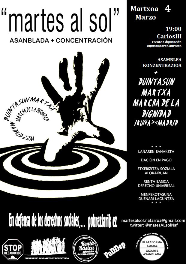 Los Martes al Sol convocan una marcha simbólica Iruñea- Madrid.