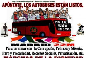 22M: Marchas de la Dignidad, autobuses hacia Madrid