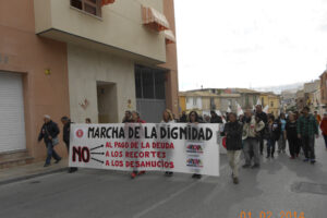 10M: El próximo lunes 10 de marzo a las 10.00h comenzará en Alicante la Marcha de la Dignidad