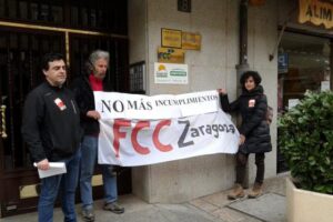 La dirección de FCC Zaragoza comienza su estrategia de denunciar a trabajadores en huelga