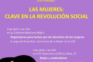 Jornadas «Las mujeres: clave de la revolución social» en Béjar