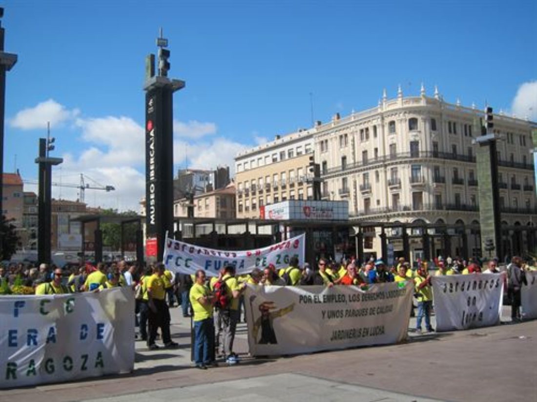 24A: Comienza la huelga indefinida en FCC Parques y Jardines Zaragoza