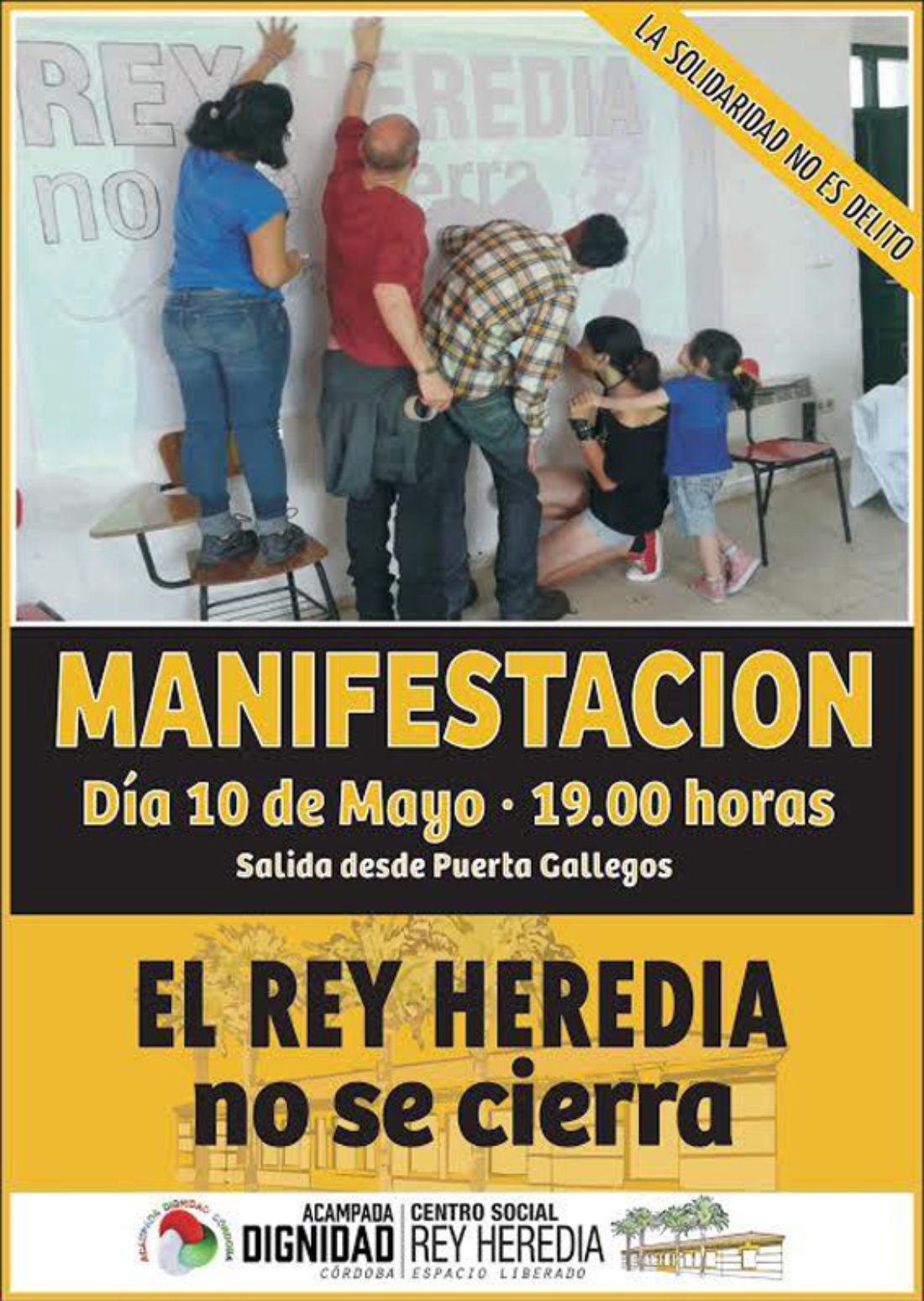 CGT llama a la solidaridad y apoyo al Centro Social Ocupado Rey Heredia en Córdoba