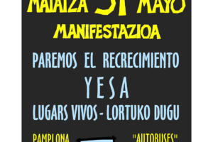 31M: Manifestación en Pamplona contra el recrecimiento de Yesa