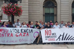 Concentración en Barcelona de apoyo a Palestina