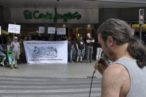 [Vídeo] Concentración frente a El Corte Inglés de la Asamblea de Desemplead@s y Precari@s de CGT Valencia