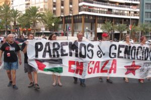 [Fotos y vídeo] Manifestación en Alicante contra la masacre al pueblo palestino