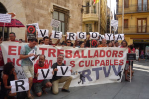 [Fotos] Concentración en Valencia contra el cierre de Canal 9