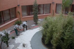 9S: Concentración en protesta ante el nuevo pliego de la contrata de jardinería del Ayuntamiento de Leganés