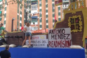 CGT marcha en Málaga para exigir la readmisión de un trabajador despedido en Supersol