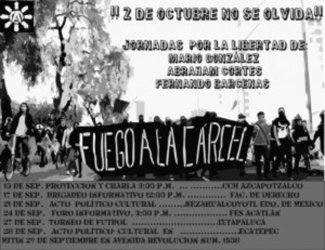 Jornada por la libertad de Mario González, Abraham Cortés y Fernando Barcenas
