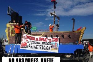 [Fotos]  CGT planta cara a la privatización: Cabalgata del 18 octubre en Málaga