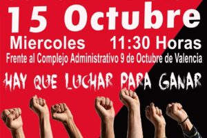 15-O: Concentración de solidaridad con las trabajadoras de limpieza en Valencia