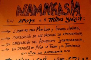 CGT en el Consulado de México en Valencia por los 43 desaparecidos Ayotzi, por la Tribu Yaqui y por los presos anarquistas en huelga de hambre 16.10.14