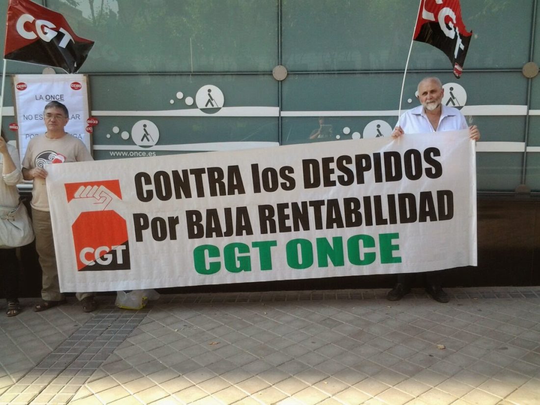 11 y 12-n País Valencià: CGT se moviliza contra los abusos de la dirección de la ONCE