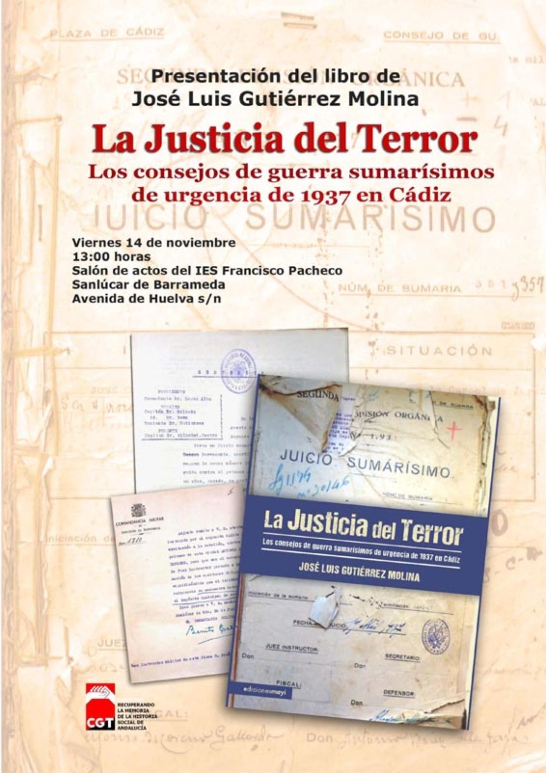 14-N: Presentación del libro «La Justicia del Terror»