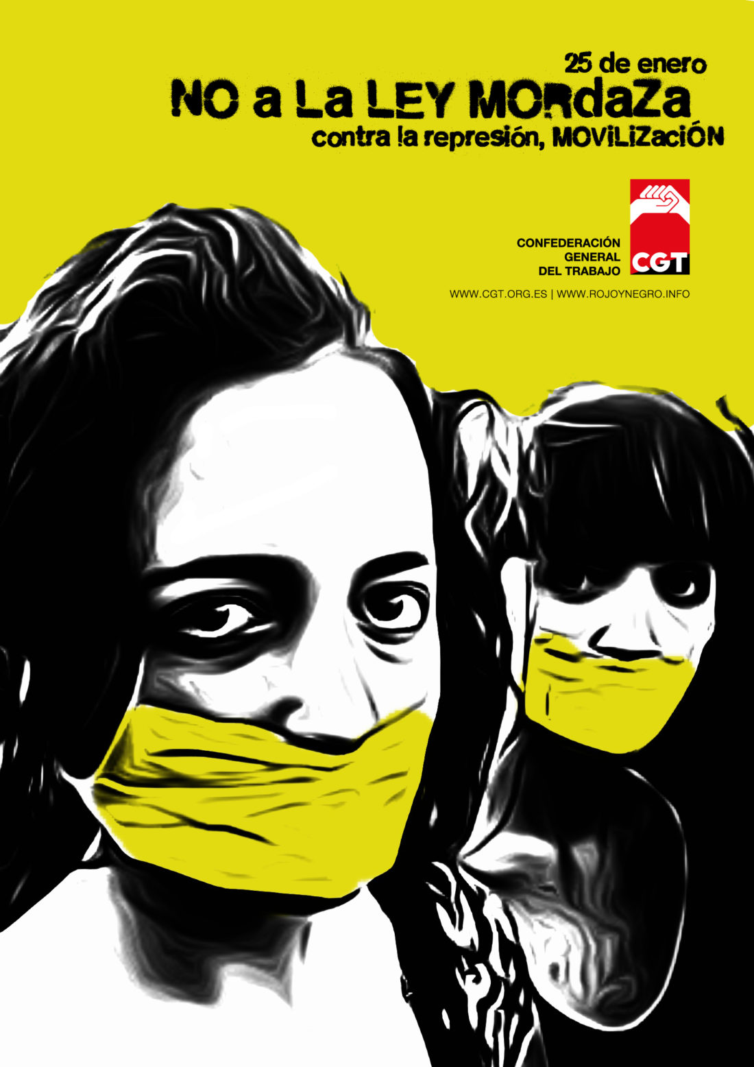 25 Enero. ¡NO a la Ley Mordaza y NO a la Reforma Penal! Convocatorias