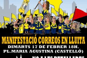 17-f Castelló: Manifestación Correos en lucha