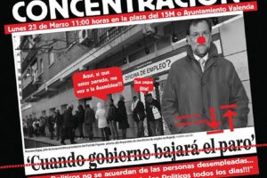 23M: Protesta en Valencia por un transporte gratuito para desempleados/as