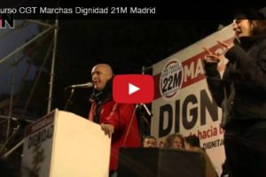 CGT en discurso de las Marchas de La Dignidad 21M Colón
