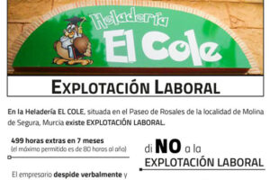 Explotación Laboral en la heladería El Cole de Molina